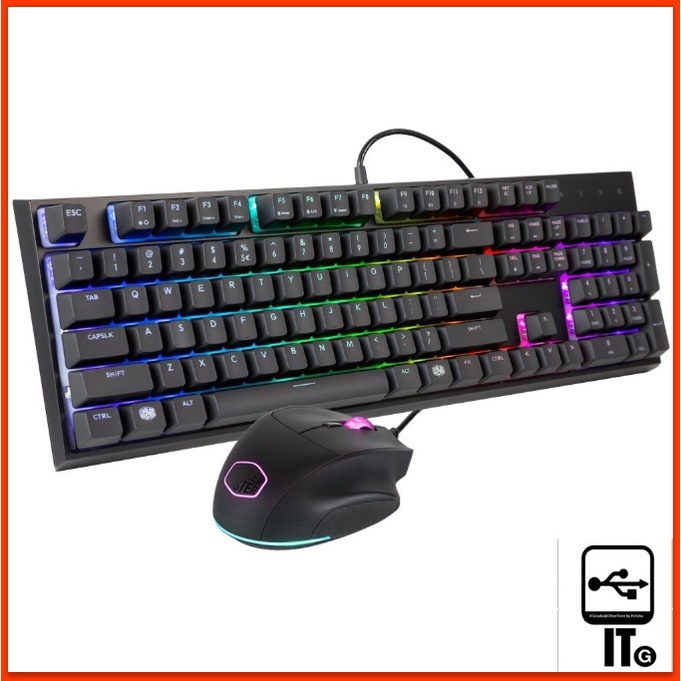 ชุด เม้าส์ คีย์บอร์ด SET COMBO COOLERMASTER MASTERSET MS120 RGB ชุด ...