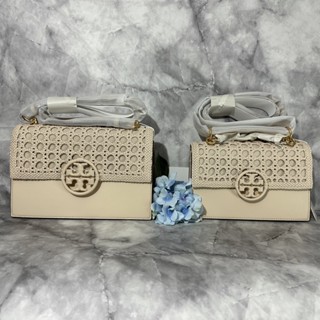 TORY BURCH Miller Basketweave  Shoulder Bag