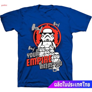 gothic เสื้อยืดผู้ชายและผู้หญิง LEGO Star Wars Stormtrooper Your Empire Needs You Trooping Youth T-Shirt Popular T-shirt