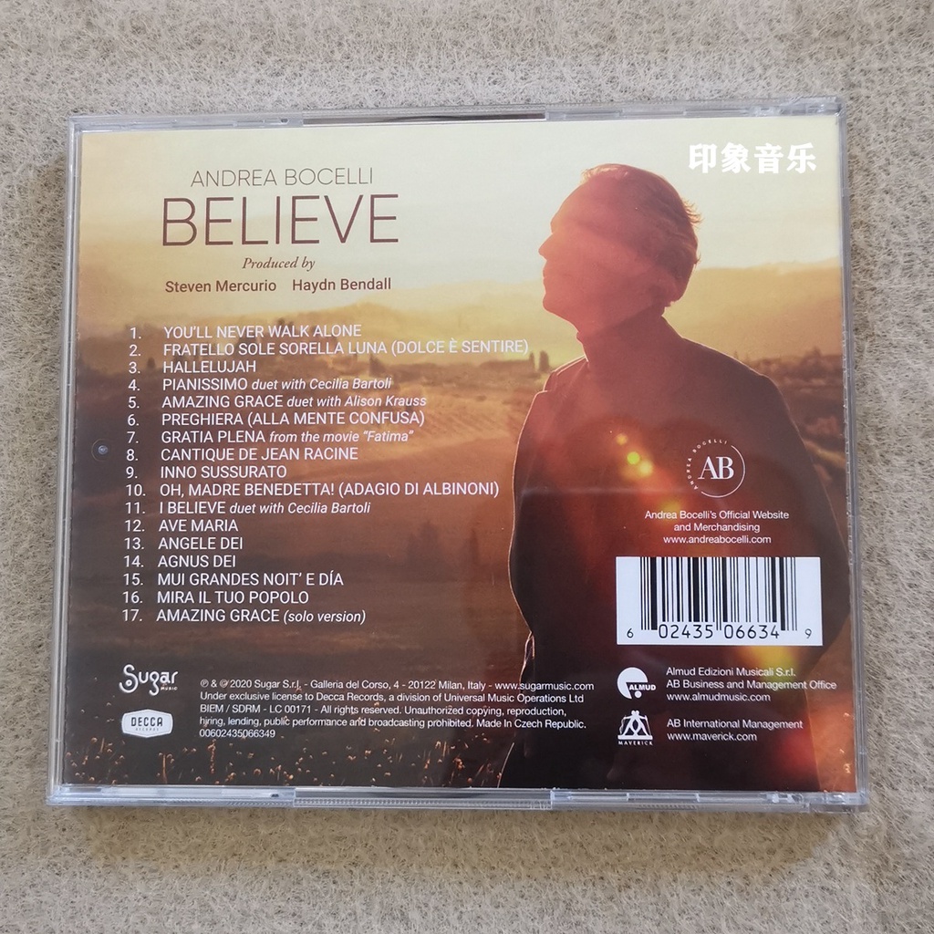 อัลบั้มใหม่-andrea-bocelli-andrea-bocelli-believe-spiritual-healing-male-treble-2020-พร้อมส่ง