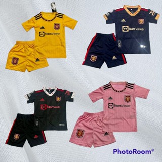 ชุดบอลเด็ก 2-12ขวบ เสื้อ+กางเกง ทีมแมนยู