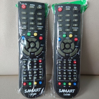 สินค้า 🚛 พร้อมส่ง มี COD รีโมทกล่องดิจิตอลทีวี Remote SAMART DVB-T2