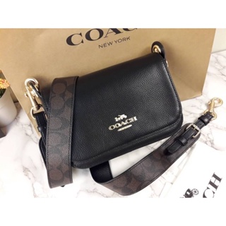 COACH F77979 SMALL JES MESSENGER WITH SIGNATURE CANVAS STRAP