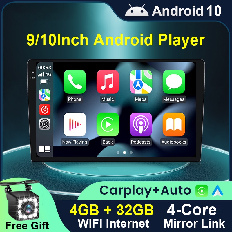 4gb-ram-32gb-carplay-จอแอนดรอย-7-9-10-android-แท้-2din-วิทยุติดรถยนต์-andriod-จอแอนดรอยด์ติดรถยนต์-เครื่องเล่นมัลติมีเดีย-รองรับ-fm-gps-wifi-carplay-android-auto-บลูทูธ-กล้อง-สําหรับรถยนต์
