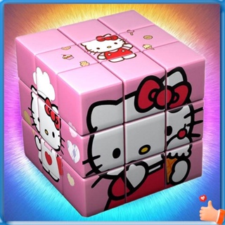รูบิค 2x2 แม่เหล็ก รูบิค 3x3 แม่เหล็ก รูบิค 3x3 แม่เหล็ก gan รูปแบบที่สาว ๆ ชอบ KT Cat Pink น่ารักอันดับสาม -ร่องของ Toys Cube Creative Custom Custom Animation Ultraman