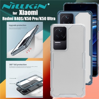 NILLKIN เคส Xiaomi Redmi K40S K50 Ultra Pro รุ่น Dual Layer PC Clear Back Cover &amp; Soft TPU Frame Hybrid Heavy Duty Drop Protection