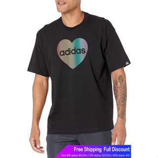 เสื้อวันพีช Adidasเสื้อยืดผู้ชาย Adidas Unisex Pride Heart Graphic T-Shirt AdidasSports T-shirtB.e