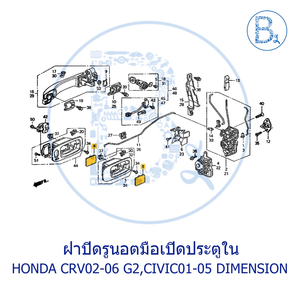 อะไหล่แท้-ฝาปิดรูนอตมือเปิดประตูใน-honda-crv02-06-g2-civic01-05-dimension