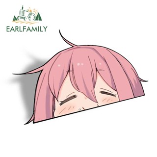 Earlfamily สติกเกอร์ไวนิล ลาย YuruCamp Peek ขนาด 13 ซม. x 9.2 ซม. สําหรับติดตกแต่งรถยนต์ รถจักรยานยนต์