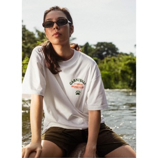 Tee เสื้อขาว ผ้านุ่ม  ☞Carnival FW20 A Walk in Nature T-Shirt สีขาว เสื้อแขนสั้น เสื้อยืด เสื้อคอกลม