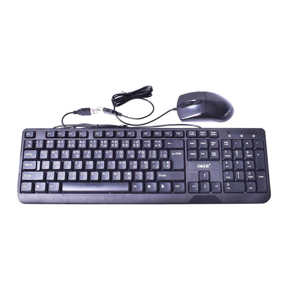 ภาพหน้าปกสินค้าOKER KM-3189 Keyboard+Mouse รุ่น KM-3189 USB จากร้าน umbrella_it บน Shopee
