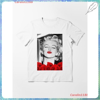 2022 Marilyn Monroe - Love - D88 Essential T-Shirt ผู้หญิง ดพิมพ์ลาย เสื้อยืดผ้าฝ้าย คอกลม cotton แฟชั่น discount Unisex