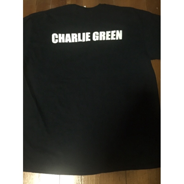 tee-เสื้อทหาร-เสื้อยืดแฟชั่น-เสื้อยืดแขนสั้นนักร้อง-charlie-green-แท้-มือสอง-สภาพดี-ของพร้อมส่งครับ