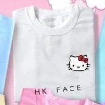 เสื้อแฟชั่นผญ เสื้อคู่รัก HELLO KITTY ใบหน้าความงามเสื้อยืด UNISEX TSHIRT ,P. เสื้อยืดชาย เสื้อคู่