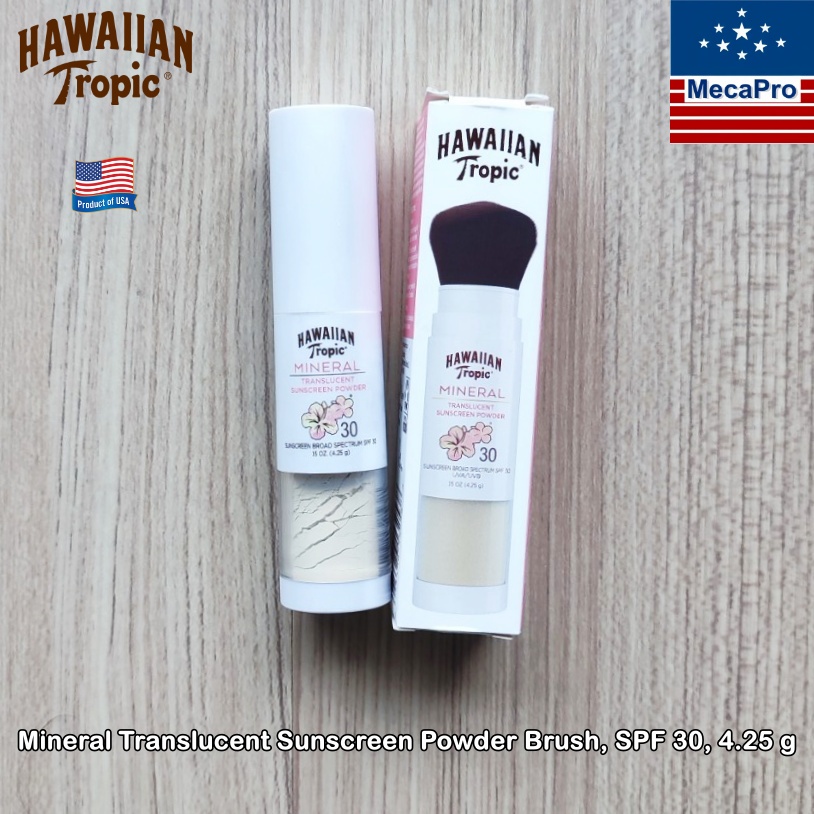 Hawaiian Tropic® Mineral Translucent Sunscreen Powder Brush, SPF 30, 4.