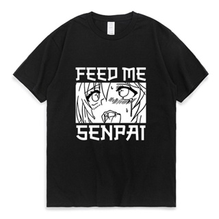 เสื้อแฟชั่นผญ - ฟีด Me Senpai Tshirt Notice Me Senpai Ahegao Face Hentai Otaku อะนิเมะผู้หญิงญี่ปุ่