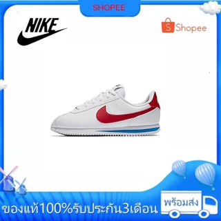 ภาพขนาดย่อของสินค้าสปอตสินค้า Nike Cortez Forrest Gump รองเท้าผ้าใบแฟชั่นผู้ชายและผู้หญิงสีขาวและสีแดง