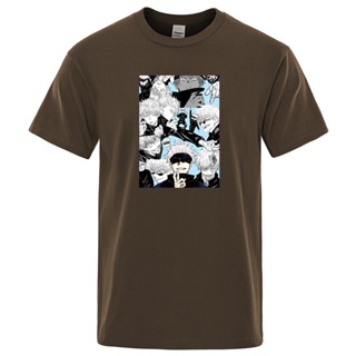 เสื้อทหาร - ฮิปฮอปโกโจ Satoru เสื้อยืดญี่ปุ่นอะนิเมะ Jujutsu Kaisen พิมพ์เสื้อยืดบุรุษฤดูร้อนเสื้อย