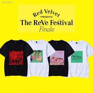 คุณภาพสูง✗อัลบั้มเกิร์ลกรุ๊ป Red Velvet รอบ TheReVe Festival Finale เสื้อยืดแขนสั้นแบบเดียวกัน เสื้อยืดผู้ชาย เสื้อยืดผู