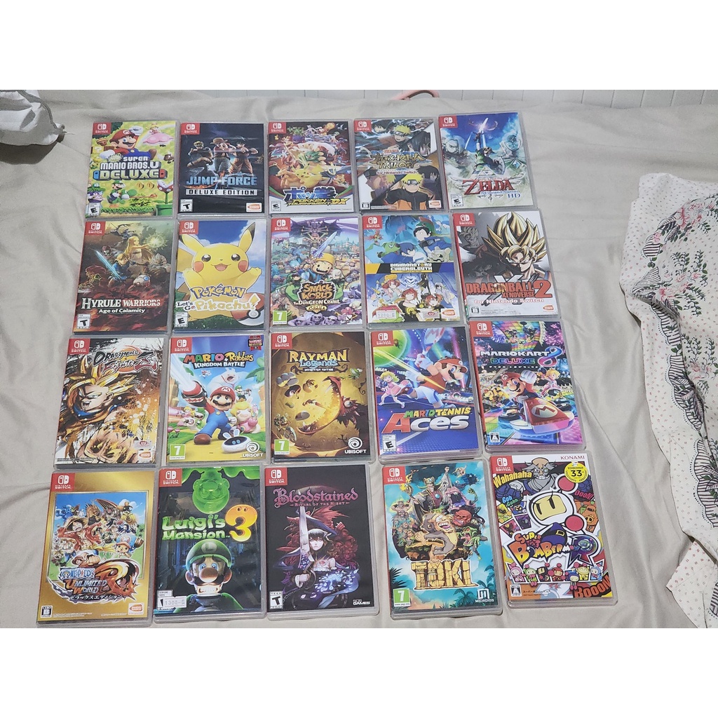 แผ่นเกมส์ Nintendo switch Mario Zelda Dragonball Pokemon เยอะมาก ตลับ ...