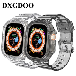 Dxgdoo สายนาฬิกาข้อมือซิลิโคนใส สําหรับ Apple Watch 8 49 มม. iWatch Series 8 7 45 มม. 44 มม. Correa