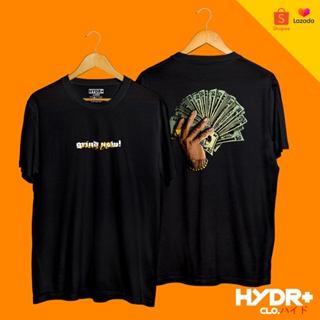 เสื้อยืดสําหรับผู้ชาย❦I.HYDRClo "Grind Now Hype" เสื้อยืดทีพื้นฐานสําหรับผู้ชาย/เสื้อยืดสําหรับ +hL