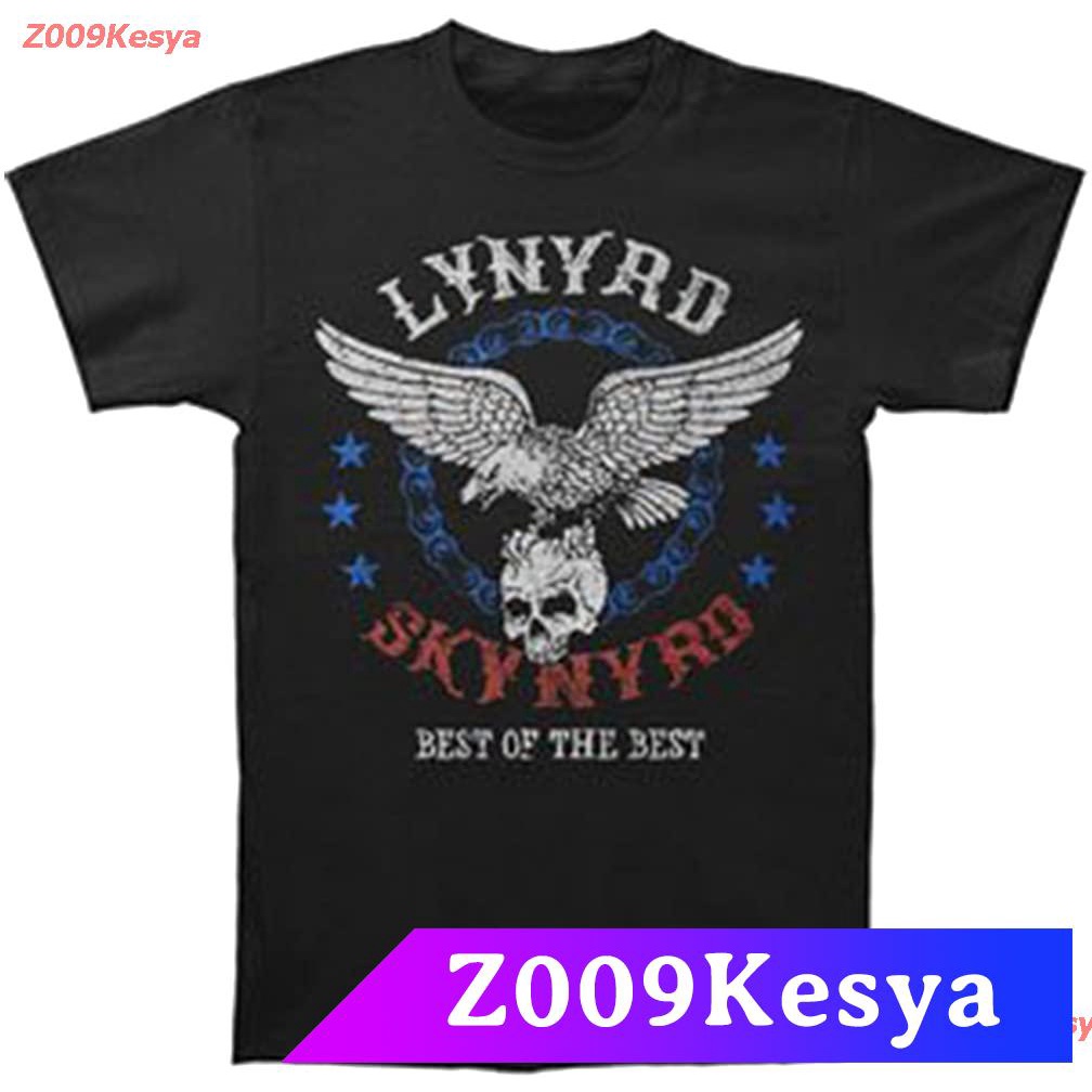 z009kesya-เสื้อยืดผู้ชาย-fea-lynyrd-skynyrd-mens-best-of-the-best-t-shirt-small-black-discount-fea