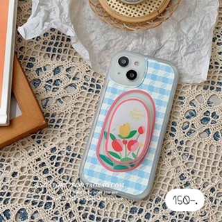 พร้อมส่ง เคสแถมที่ติด เคสแถมไอริง เคสแถมGriptok เคสแถมHolder เคสลายดอกไม้🌹เคสทรงรี+ไอริงรีดอกไม้แดงเหลือง