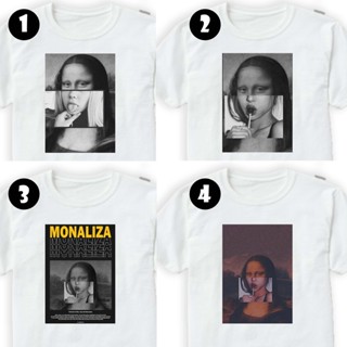 Tee T119 MONALISA Cool เทรนด์วินเทจเสื้อยืดกราฟิกสีขาวฟรีเสื้อยืดขนาดเกินสําหรับผู้ชายและผู้หญิง g&gt;n