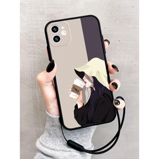 เคสโทรศัพท์ไอโฟน(iphone)ภาพกราฟิกรูปตัวละคร พร้อมสายคล้องคอ