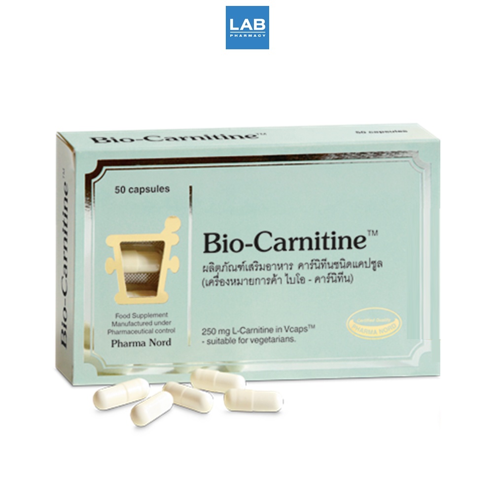 ภาพหน้าปกสินค้าPharma Nord Bio-Carnitine 50 Capsules - ฟาร์มา นอร์ด ไบโอ-คาร์นิทีน 1 กล่อง บรรจุ 50 แคปซูล จากร้าน labpharmacy_officialshop บน Shopee