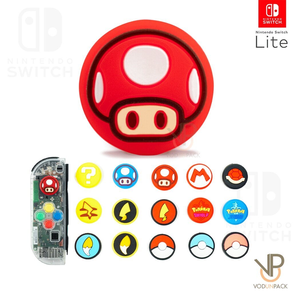 ภาพหน้าปกสินค้าปุ่มยาง / จุกยาง / ซิลิโคน Joy Con Nintendo Switch / OLED / Nintendo Switch Lite จากร้าน vodunpack บน Shopee