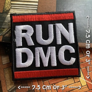 Run DMC วงดนตรี ร็อค เฮฟวี่เมทัล พังค์ ตัวรีดแบบปัก อาร์มปัก ตัวรีดติดเสื้อ ตัวรีด ติดกระเป๋า ติดหมวก ติดแจ๊คเก็ต Roc...