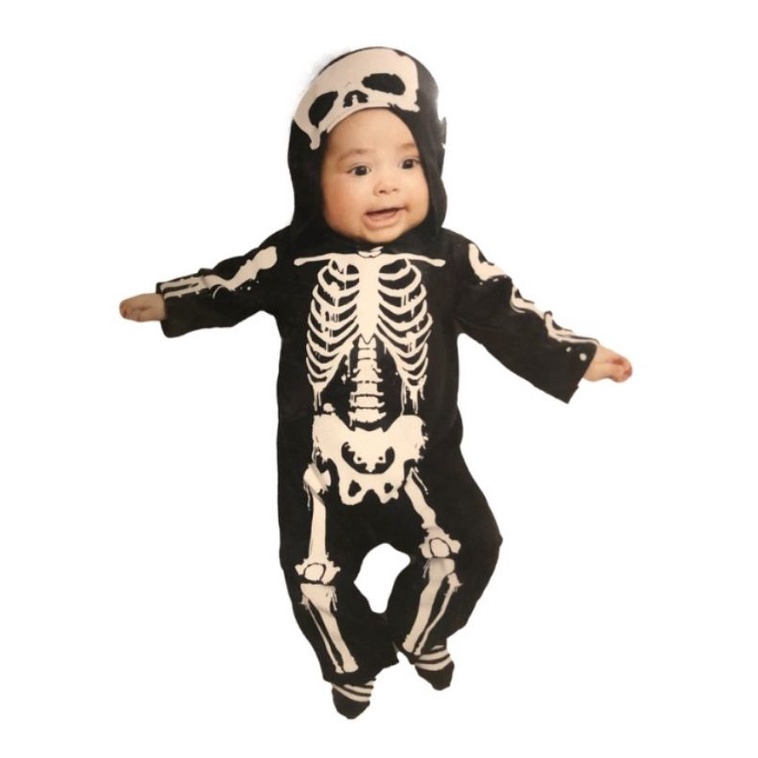 ชุดแฟนซี คอสตูม เด็ก Halloween Baby Skeleton Halloween Costume Jumpsuit