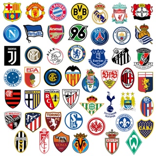 soccer LOGO 50แผ่น Sticker Liverpool แมนยู Real Madrid Bayern Munich สติ๊กเกอร์ตกแต่งไดคัท ลิเวอร์พูล พรีเมียร์ลีกอังกฤษ