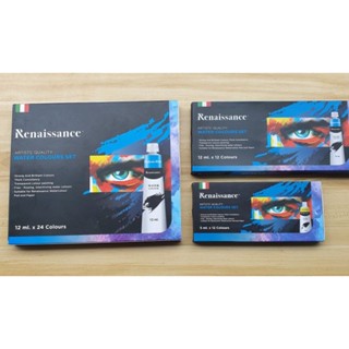 ชุดสีน้ำเรนาซองค์ Renaissance Water colours set 12 สีและ 24 สี