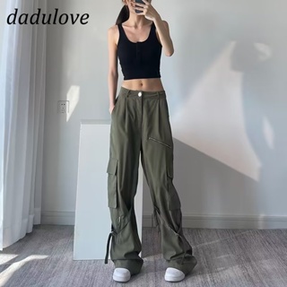 DaDulove💕 New American Ins Multi-pocket Overalls Niche Loose Casual Pants Wide Leg Pants Fashion Womens Clothing