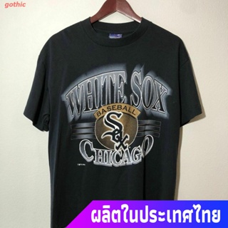 gothic เสื้อยืดแขนสั้น Vintage Mlb 1994hicago White Sox T Shirt Funny Vintage Gift Men Short sleeve T-shirts