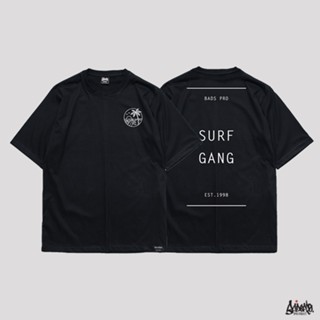 🔥 12.12 SALE 🔥 ® Oversize Long รุ่น SURF GANG ( สกรีนนูน ) สีดำ เสื้อรุ่นทรง A   M L / OLS
