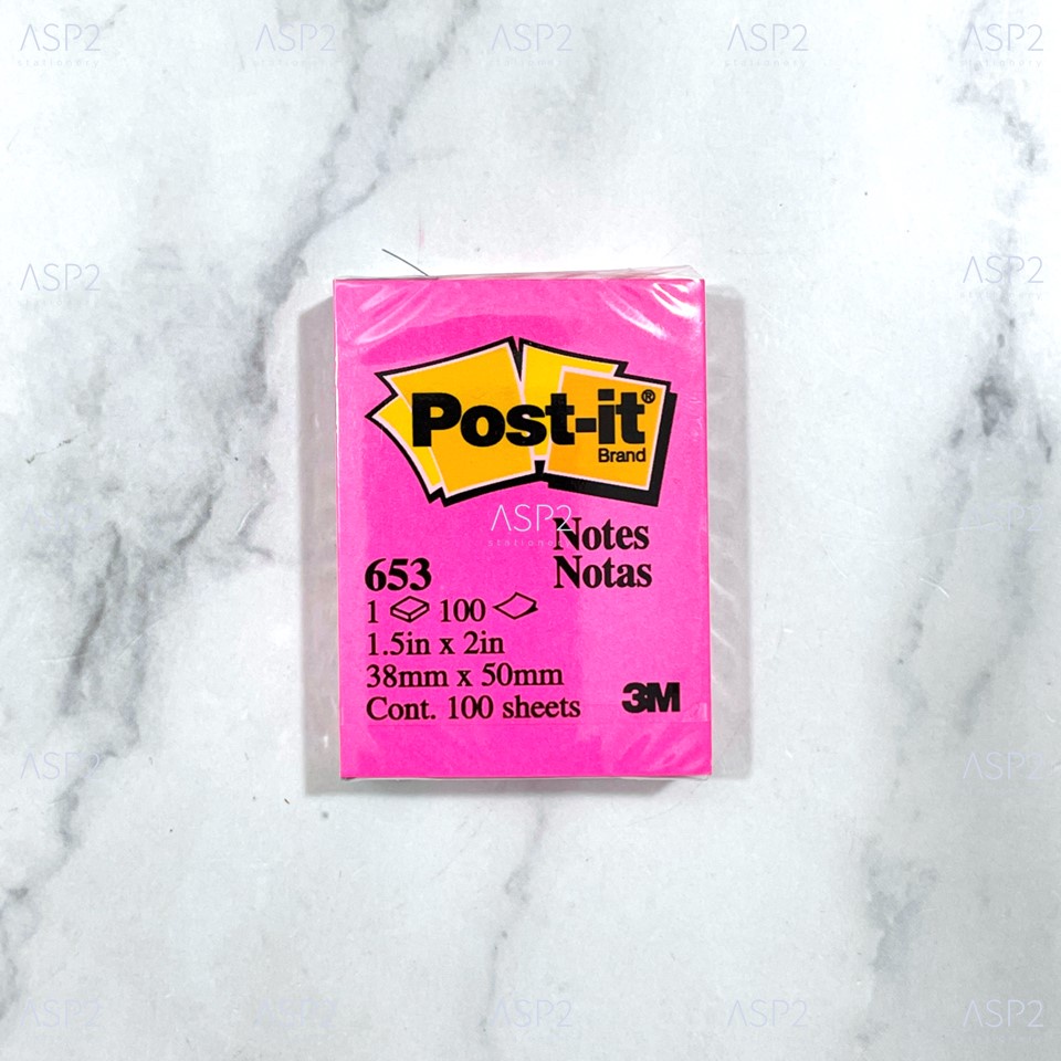 โพสต์อิท-โน้ต-post-it-notes-3m-รุ่น-653-ขนาด-1-5นิ้วx2นิ้ว-กระดาษโน้ตกาวในตัว-กระดาษโน้ต-กระดาษโน๊ต-1เล่ม