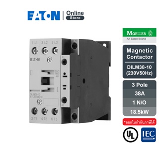 EATON DILM38-10(230V50Hz) แมกเนติกคอนแทคเตอร์ 3P, 80V 400V 18.5 kW, 1 N/0, 230V 50 Hz, AC Operation,Screw Terminals