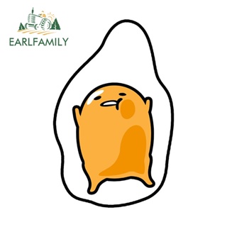 Earlfamily สติกเกอร์ไวนิล ลายการ์ตูน Gudetama the lazy egg ขนาด 13 ซม. x 8.3 ซม. สําหรับตกแต่งแล็ปท็อป รถยนต์