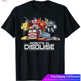 Tee SKTT1 เสื้อยืดแขนสั้น Transformers Group Shots Robots In Disguise T-Shirt Mens Womens T-shirts