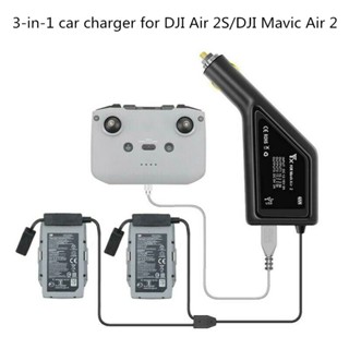 3 In 1 Mavic ที่ชาร์จแบตในรถแบตเตอรี่และตัวควบคุมสำหรับ DJI Air 2S/DJI Mavic Air 2