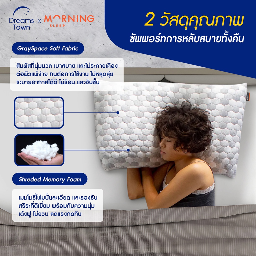 morning-sleep-หมอนเมมโมรี่โฟมแท้-แน่น-ฟู-ไม่ยวบ-เหมาะสำหรับคนชอบนอนหมอนสูงและแน่น-รุ่น-morning-restmax-space-pillow