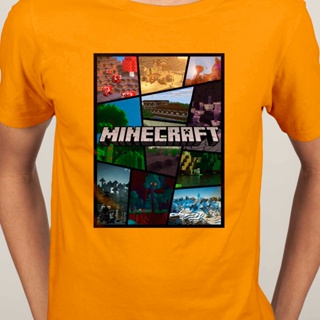 เสื้อยืด cartoonเกม Minecraft เสื้อยืดคอกลมแขนสั้นผู้ชาย | เสื้อยืด ชุดลำลอง | เสื้อยืดผู้ชาย | แฟชั่นลำลองและเรียบง่าย
