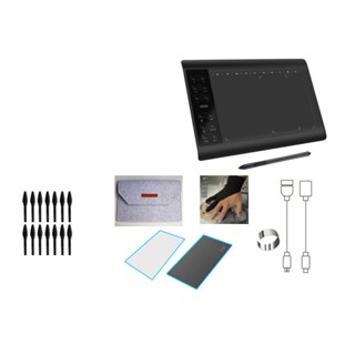 10 X 6 Inch Graphic Pen Tablet Drawing Board With 8192 Pressure Battery-Free Stylus Support OTG Function