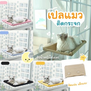 เปลแมว เปลแมวติดกระจก ขนาดใหญ่ 55x35ซม. รับน้ำหนักได้ถึง 15 kg พร้อมส่ง