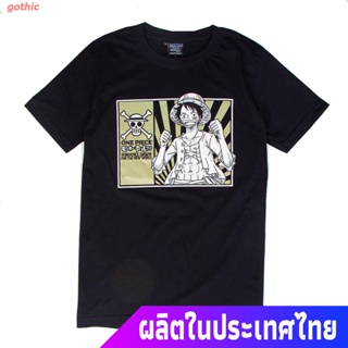 gothic เสื้อยืดลำลอง Black One Piece T-shirt No.305 (เสื้อยืดวันพีซ สีดำ No.305) Mens One Piece T-shirt