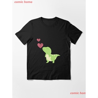 New The Dinosaur Fall In Love Essential T-Shirt เสื้อยืด ดพิมพ์ลาย เสื้อยืดผ้าฝ้าย คอกลม cotton ความนิยม discount Unisex